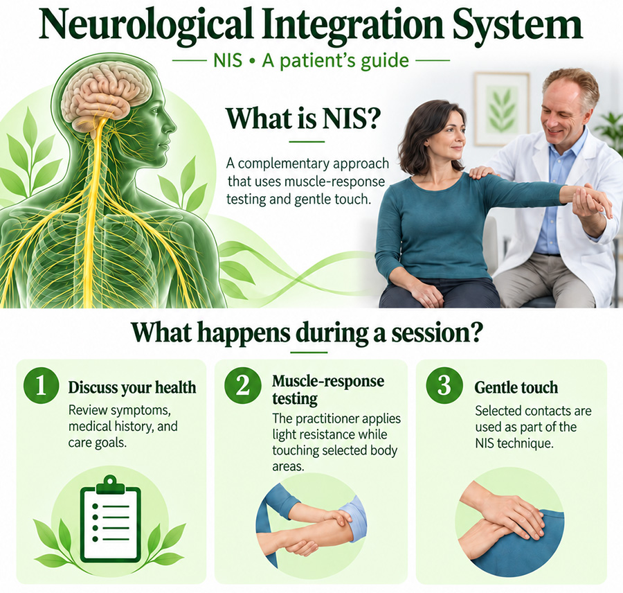 Neurological Integration System (NIS) therapy illustration